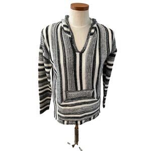 Rowen Baja beach hoodie black & white